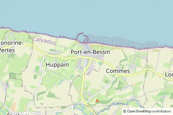 Mapa Port-en-Bessin-Huppain