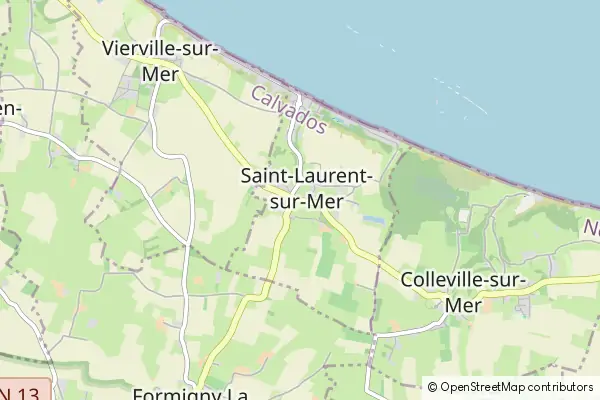 Mapa Saint-Laurent-sur-Mer