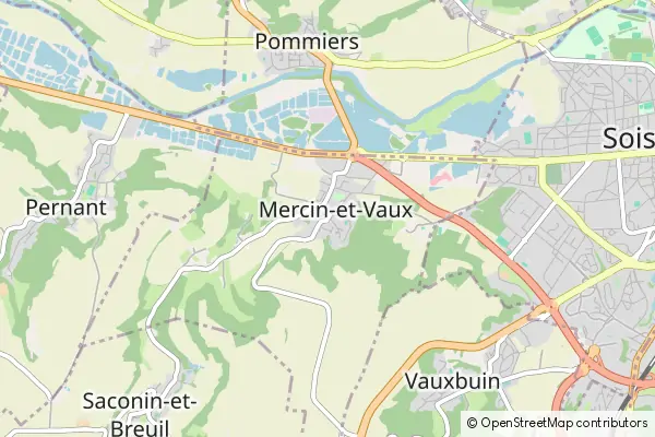 Mapa Mercin-et-Vaux