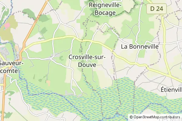 Mapa Crosville-sur-Douve