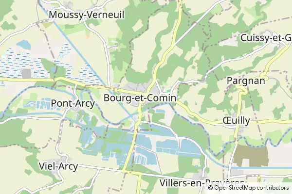 Mapa Bourg-et-Comin