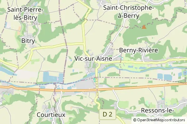 Mapa Vic-sur-Aisne