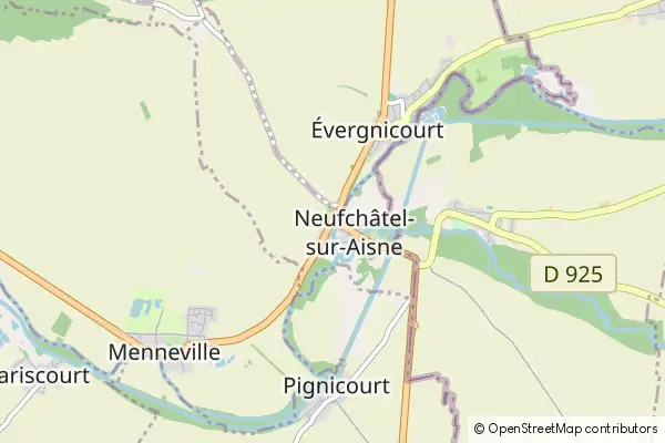 Mapa Neufchâtel-sur-Aisne