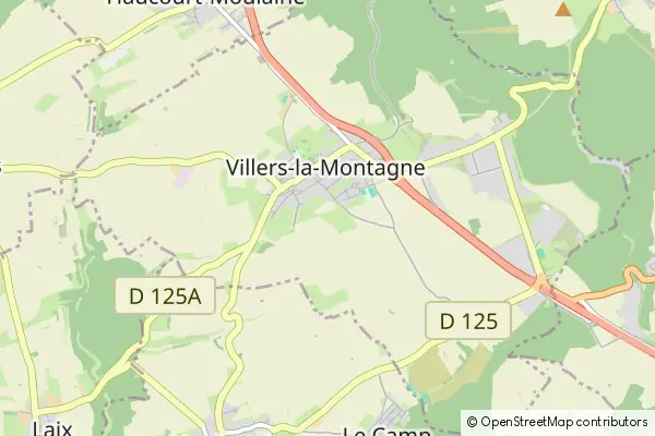 Mapa Villers-la-Montagne