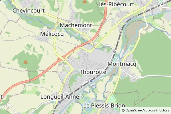 Mapa Thourotte