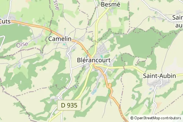 Mapa Blérancourt