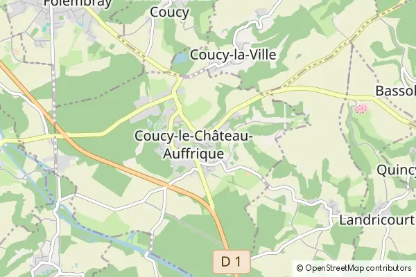 Mapa Coucy-le-Château-Auffrique