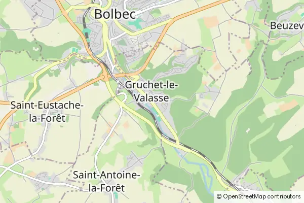 Mapa Gruchet-le-Valasse