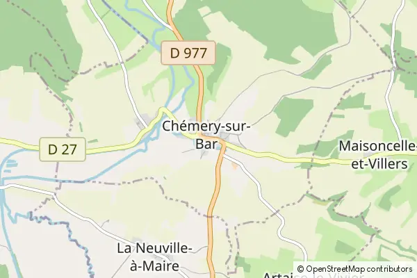 Mapa Chémery-sur-Bar