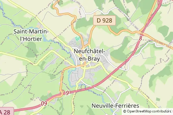 Mapa Neufchatel en Bray