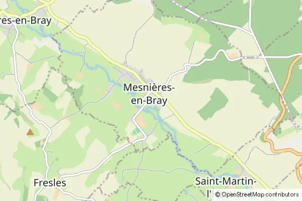 Mapa Mesnières-en-Bray