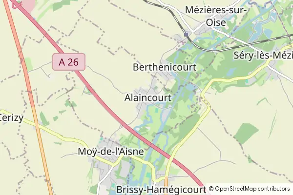 Mapa Alaincourt