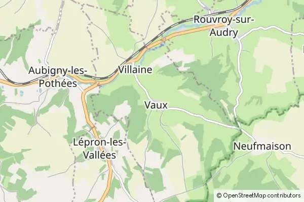 Mapa Vaux-Villaine