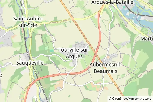 Mapa Tourville-sur-Arques