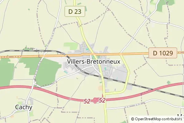 Mapa Villers-Bretonneux