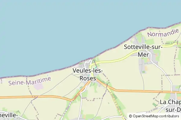 Mapa Veules-les-Roses