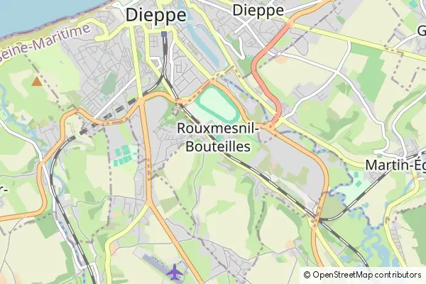 Mapa Rouxmesnil-Bouteilles