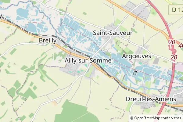 Mapa Ailly-sur-Somme