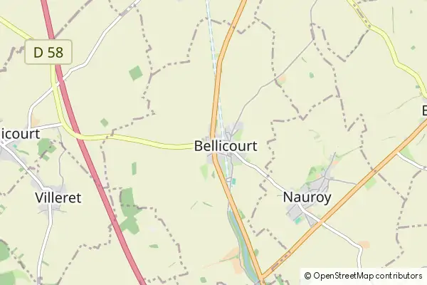 Mapa Bellicourt