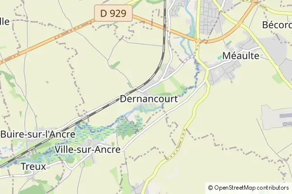 Mapa Dernancourt