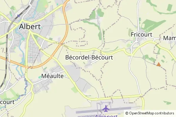 Mapa Bécordel-Bécourt