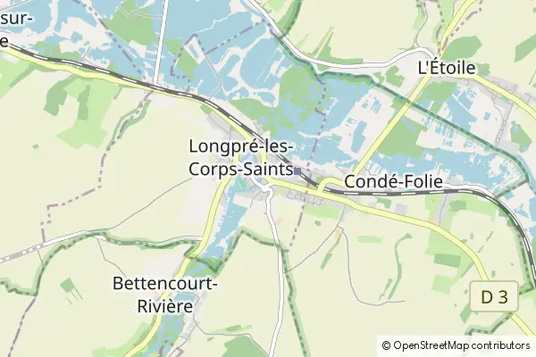 Mapa Longpré-les-Corps-Saints