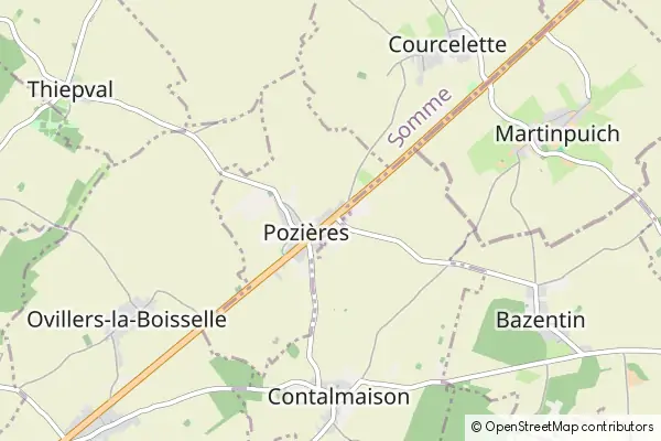 Mapa Pozières