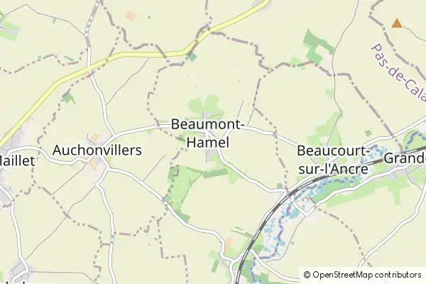 Mapa Beaumont-Hamel