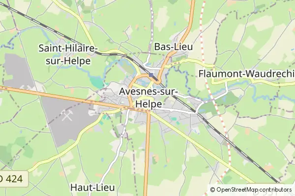 Mapa Avesnes-sur-Helpe