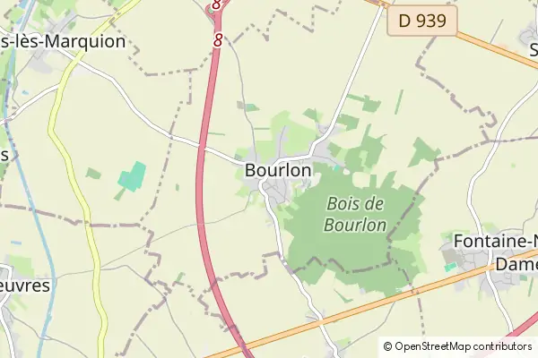 Mapa Bourlon