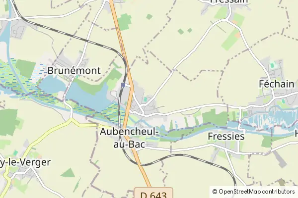 Mapa Aubigny-au-Bac