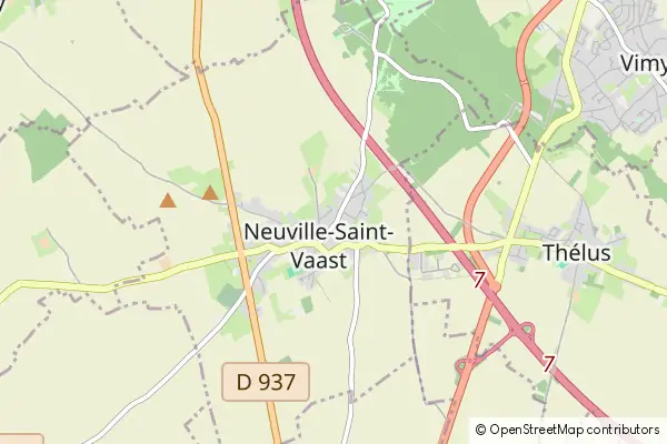 Mapa Neuville-Saint-Vaast