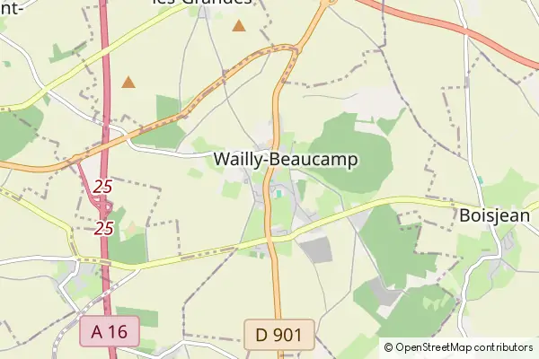 Mapa Wailly-Beaucamp