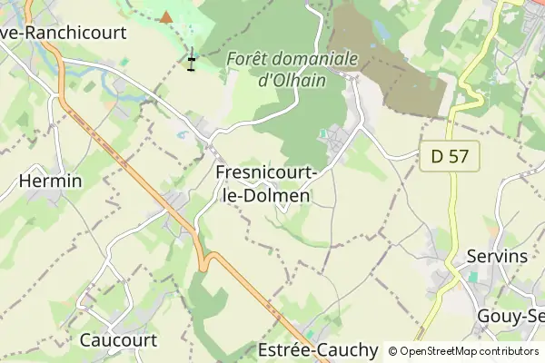 Mapa Fresnicourt-le-Dolmen