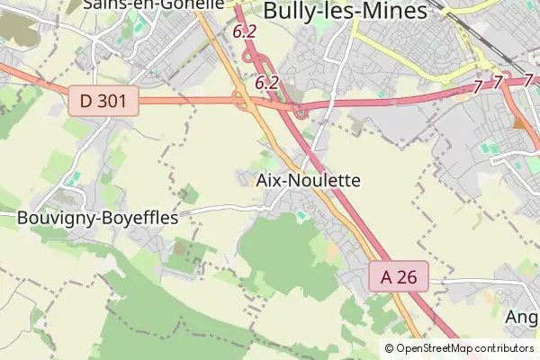 Mapa Aix-Noulette