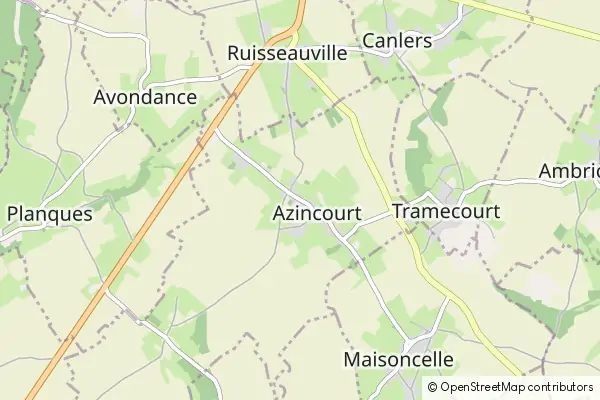 Mapa Azincourt