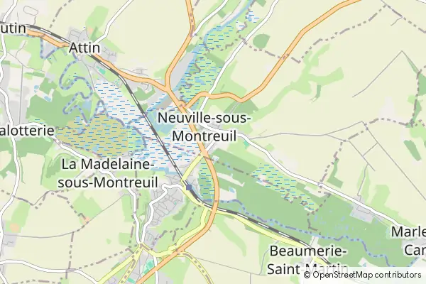 Mapa Neuville-sous-Montreuil