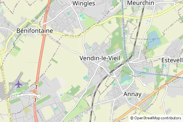 Mapa Vendin-le-Vieil