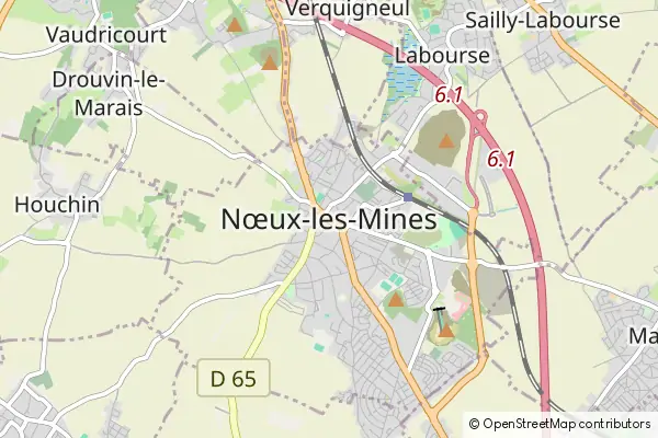 Mapa Nœux-les-Mines