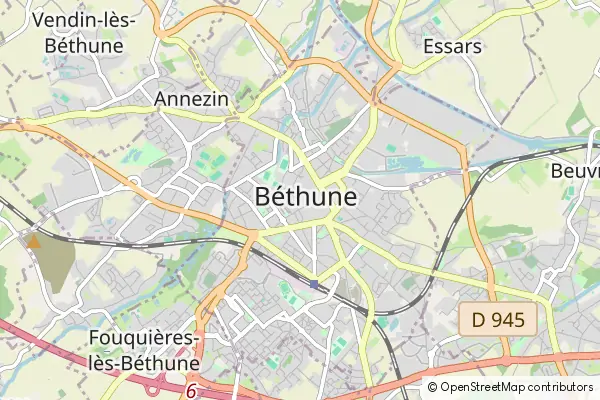 Mapa Béthune