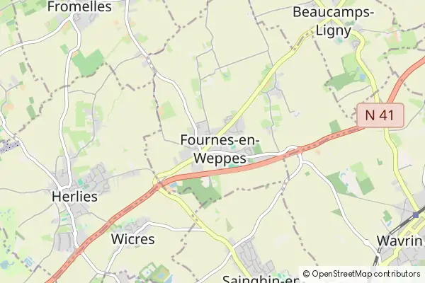 Mapa Fournes-en-Weppes