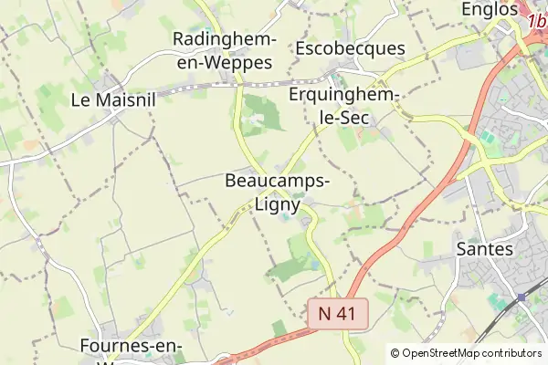 Mapa Beaucamps-Ligny