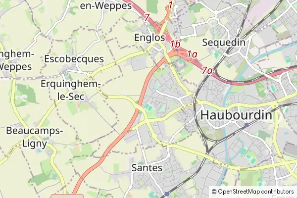 Mapa Hallennes-lez-Haubourdin