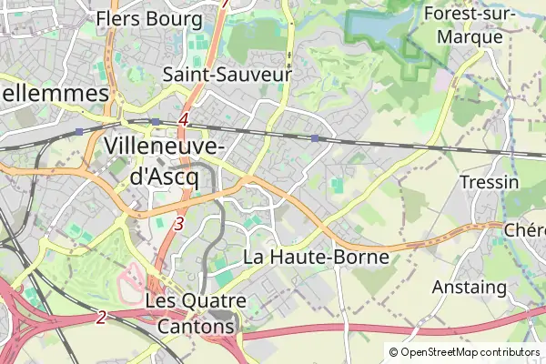 Mapa Villeneuve d'Ascq