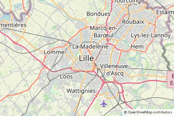 Mapa Lille