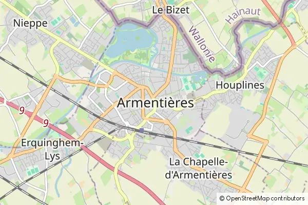 Mapa Armentières