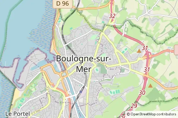 Mapa Boulogne-sur-Mer