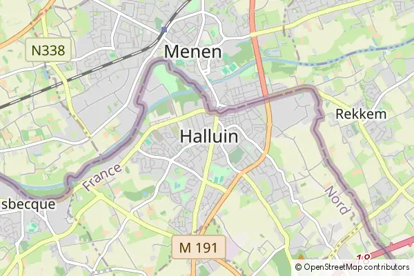 Mapa Halluin