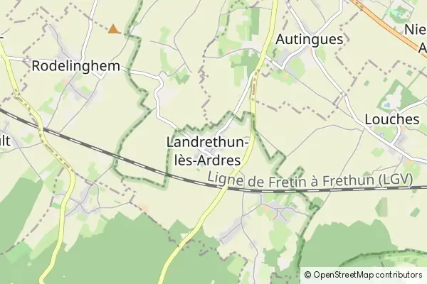 Mapa Landrethun-lès-Ardres