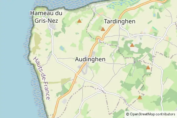 Mapa Audinghen